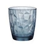 DIAMOND TUMBLER WATER 30CL BLUE