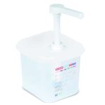 ARAVEN CONTAINER PP W/PUMP GN 1/6 2.6L