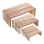 LEONE ACACIA DISPLAY TABLES SET 3