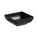 Leone Melamine Bowl Square Black 7.5