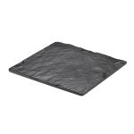 Leone Melamine Tray Square Flat Black 25