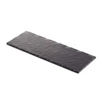 Leone Melamine Tray Rectangular Flat Black 40x15