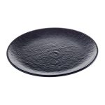 Leone Melamine Maya Plate Round Black Ø39