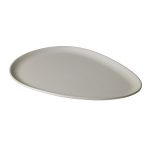 Leone Melamine Tray Oval L. Grey 35x25