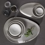 Leone Melamine Tray Oval L. Grey 35x25 - Image 2