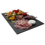 Leone Melamine Tray Rectangular Flat Black GN 1/4 - Image 3