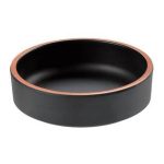 LEONE BOWL TERRACOTTA MEL. Ø15.3X4.3 BLACK