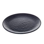 Leone Melamine Maya Plate Round Black Ø35