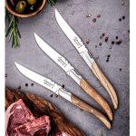 LAGUIOLE STEAK KNIVES 2.5MM OLIVE WOOD X6 - Image 3