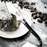 LAGUIOLE CHEESE KNIVES BLACK S/3 IN WOODEN TRAY - Image 2