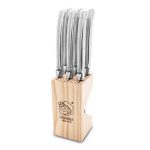 LAGUIOLE STEAK KNIVES 1.8MM ON BLOCK S/S X6 - Image 2