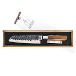 FORGED KNIFE SANTOKU JAP. STEEL 440C 18CM OLIVE WOOD - Image 2