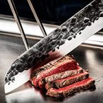 FORGED KNIFE SANTOKU JAP. STEEL 440C 18CM OLIVE WOOD - Image 3
