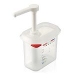 ARAVEN CONTAINER PP W/PUMP GN 1/9 1.5L