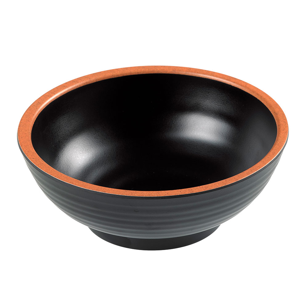 251-T8234-leone-terracotta-melamine-bowl-15x6-black LEONE BOWL TERRACOTTA MEL. BLACK Ø14.7x5.5 400ML - Image 1