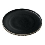 NARA PLATE FLAT RELIEF 27CM BLACK/WHITE