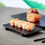 LEONE TRAY SUSHI MEL. 33X19X2.4 BLACK - Image 4