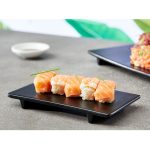 LEONE TRAY SUSHI MEL. 33X19X2.4 BLACK - Image 2