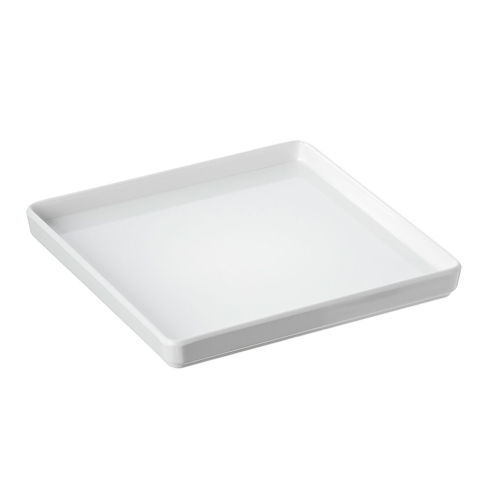 251-T8191-leone-plate-square-white-8-8-1 LEONE TRAY SQUARE MEL. 8X8X1.3 WHITE - Image 1