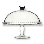 PATISSERIE CAKE PLATE FOOTED W/DOME 32.2X26.2CM