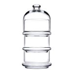 PATISSERIE BOWL 3-TIER STACKABLE W/LID 23CL ø8.2X22CM