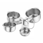 HENDI MEASURING CUPS INOX 30/80/120/180ML S/4
