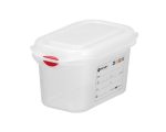 HENDI CONTAINER SEALED W/LID PP GN 1/9 10CM 1L