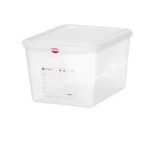 HENDI CONTAINER SEALED W/LID PP GN 1/2 20CM 12.5L